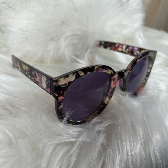 Accessories - Floral Purple Sunglasses
